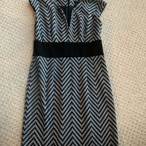 Ann Taylor Black/Gray Sleeveless dress
